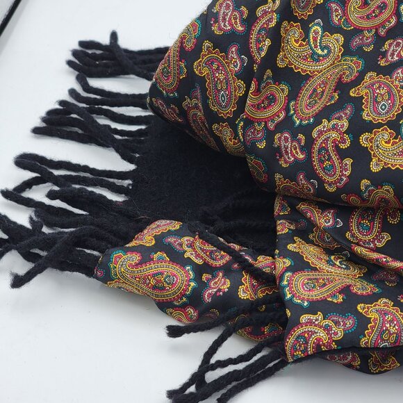 Vtg Chatworth Tie Rack Men's Wool/Silk Paisley print Opera scarf - Picture 7 of 14